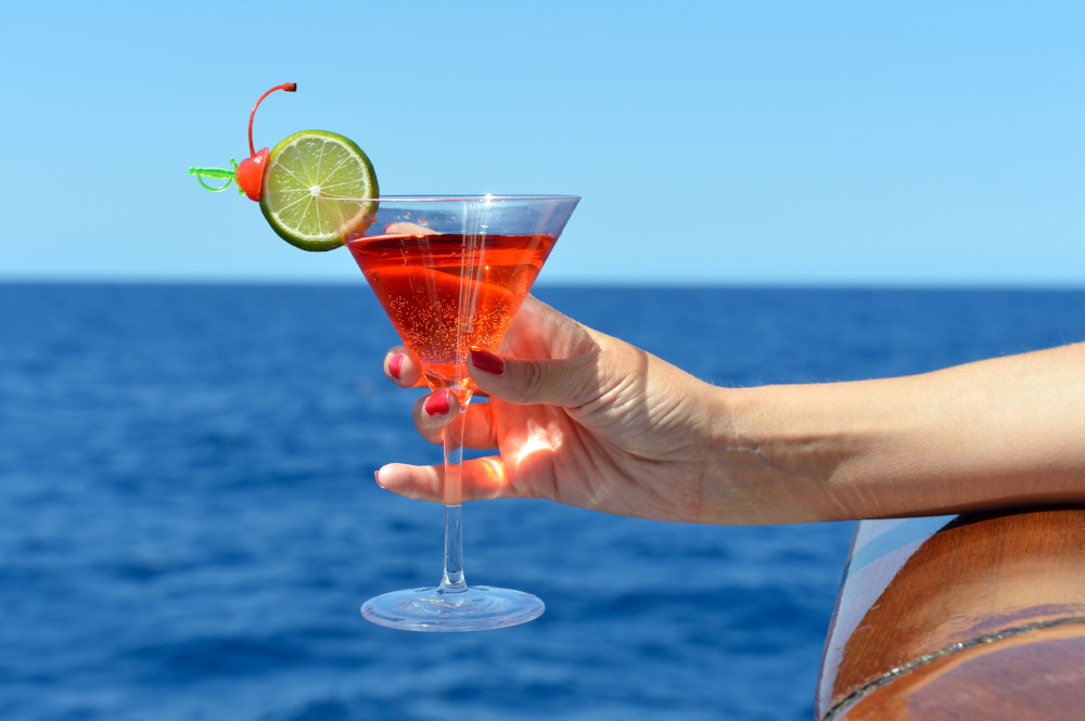  Ice cold cocktail on luxury cruiser 