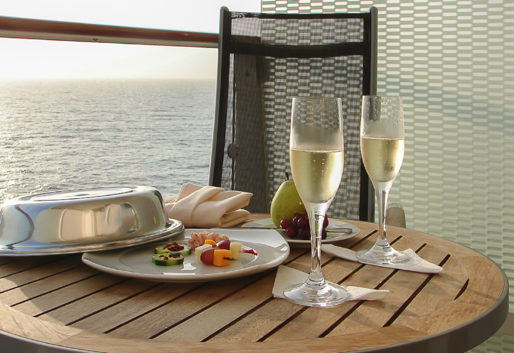 Afternoon tea on luxury cruiser 
